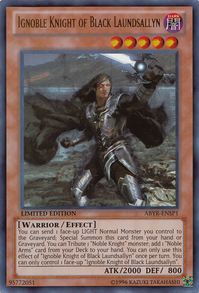Ignoble Knight of Black Laundsallyn [ABYR-ENSP1] Ultra Rare | Total Play
