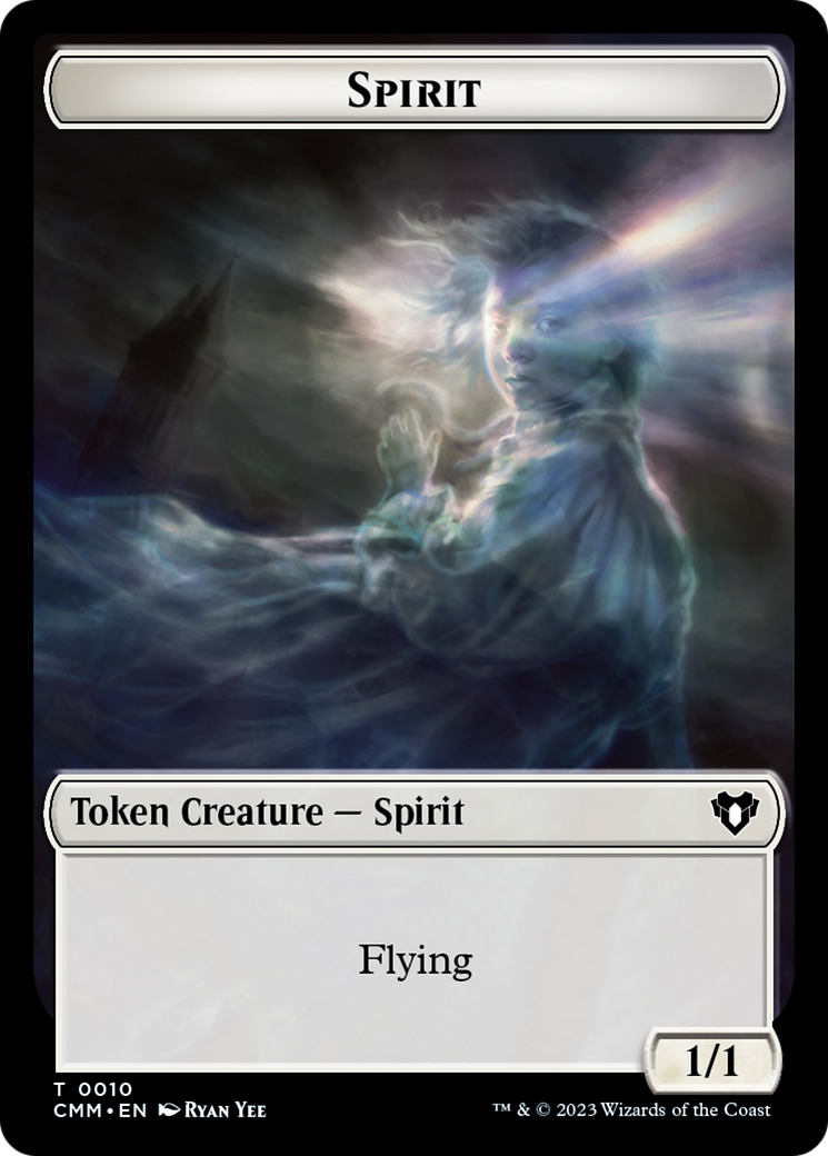 Spirit Token (10) [Commander Masters Tokens] | Total Play