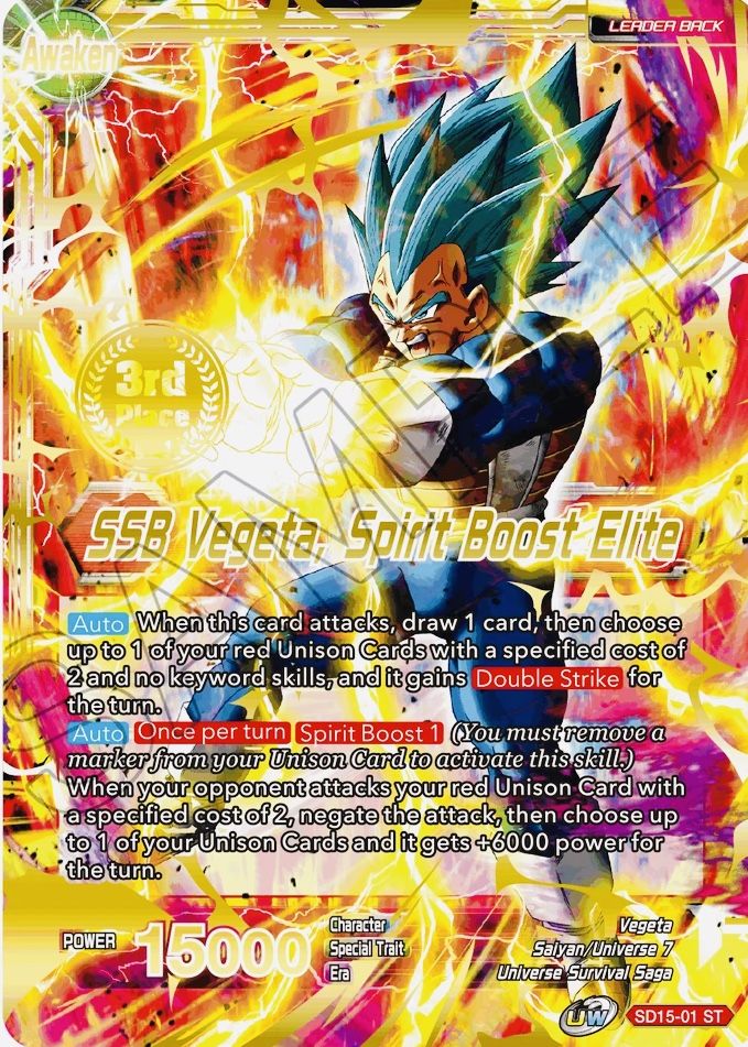 Vegeta // SSB Vegeta, Spirit Boost Elite (2021 Championship 3rd Place) (SD15-01) [Tournament Promotion Cards] | Total Play