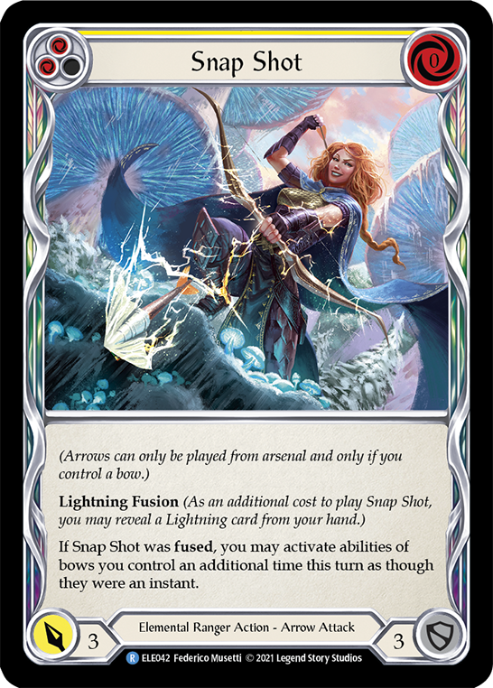 Snap Shot (Yellow) [ELE042] (Tales of Aria)  1st Edition Rainbow Foil | Total Play
