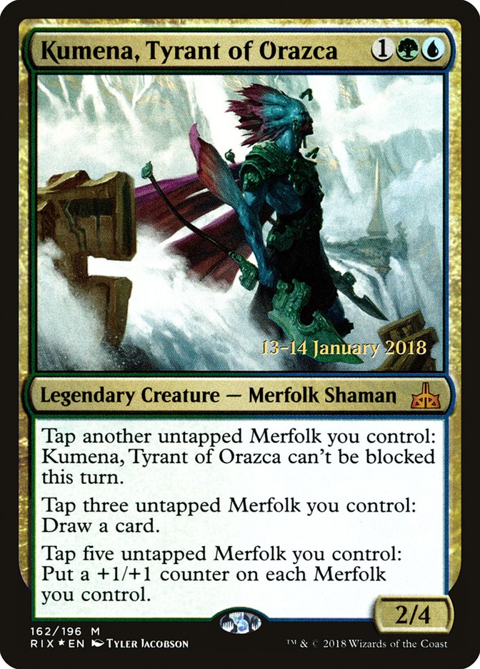 Kumena, Tyrant of Orazca [Rivals of Ixalan Prerelease Promos] | Total Play