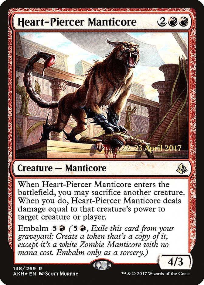 Heart-Piercer Manticore [Amonkhet Prerelease Promos] | Total Play