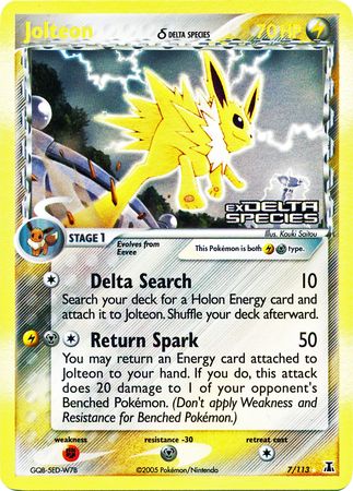 Jolteon (7/113) (Delta Species) (Stamped) [EX: Delta Species] | Total Play