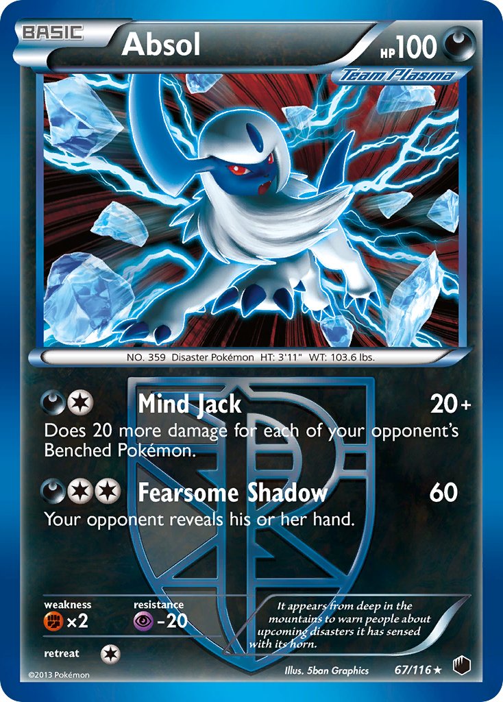 Absol (67/116) (Moltres Legendary Battle Deck) (Theme Deck Exclusive) [Black & White: Plasma Freeze] | Total Play