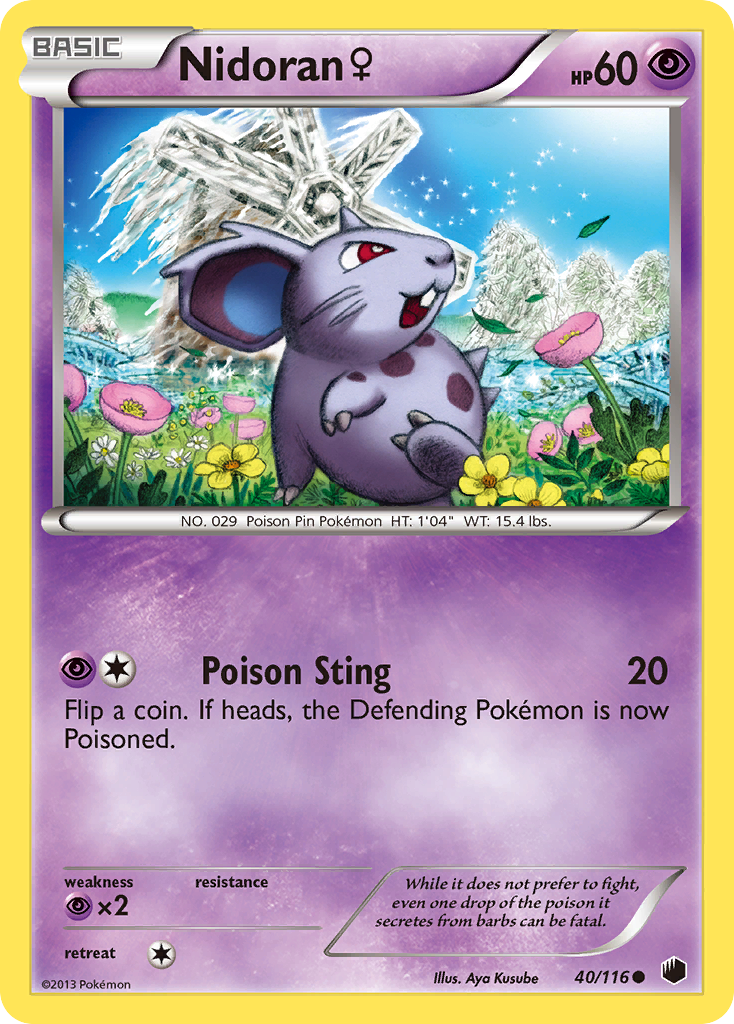 Nidoran (40/116) (Female) [Black & White: Plasma Freeze] | Total Play