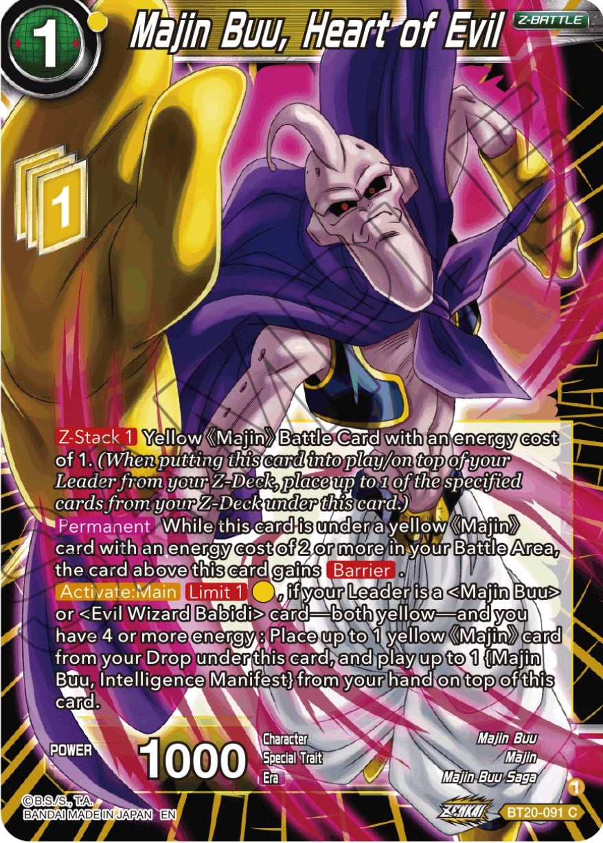 Majin Buu, Heart of Evil (BT20-091) [Power Absorbed] | Total Play