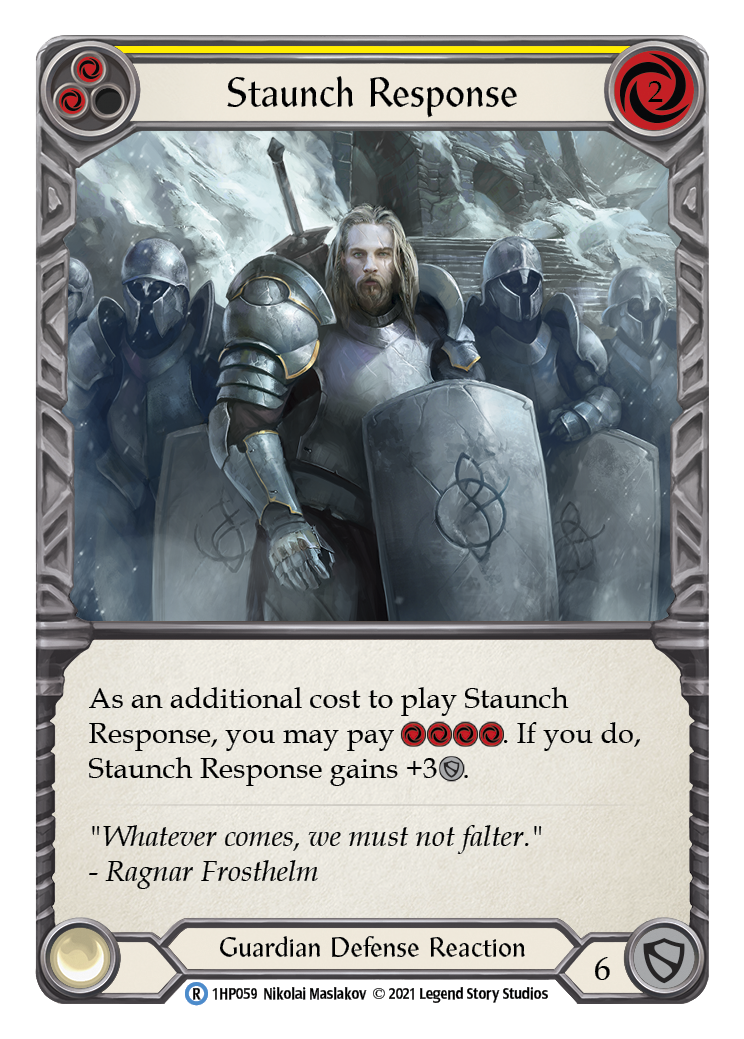 Staunch Response (Yellow) [1HP059] (History Pack 1) | Total Play