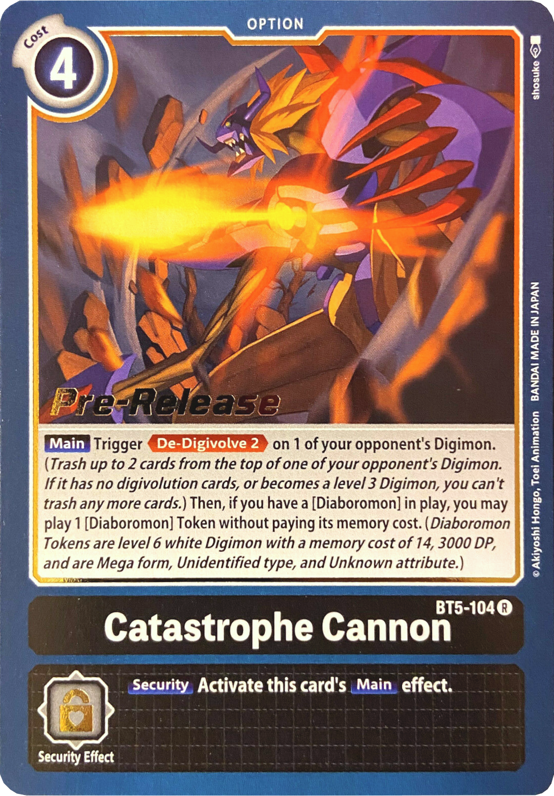 Catastrophe Cannon [BT5-104] [Battle of Omni Pre-Release Promos] | Total Play