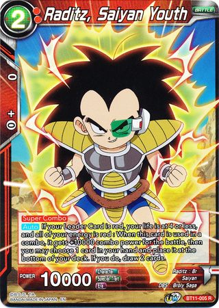 Raditz, Saiyan Youth (BT11-005) [Vermilion Bloodline 2nd Edition] | Total Play
