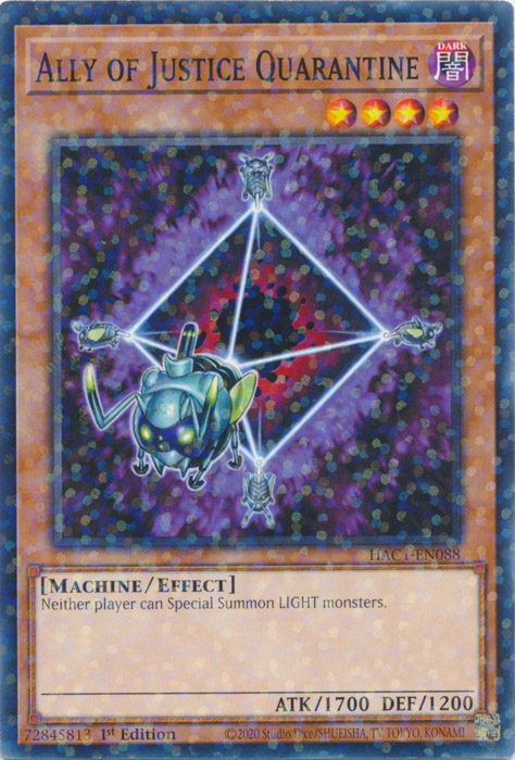 Ally of Justice Quarantine (Duel Terminal) [HAC1-EN088] Common | Total Play