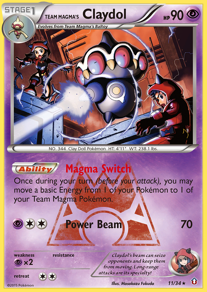 Team Magma's Claydol (11/34) [XY: Double Crisis] | Total Play