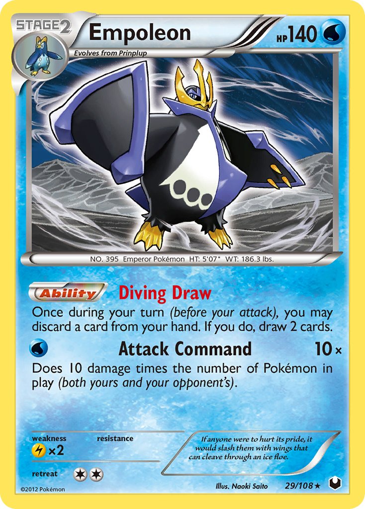 Empoleon (29/108) (Battle Arena Deck Exclusive) (Theme Deck Exclusive) [Black & White: Dark Explorers] | Total Play