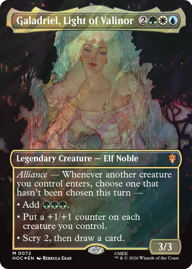 Galadriel, Light of Valinor (Borderless) (Surge Foil) [The Hobbit: Eternal-Legal] | Total Play