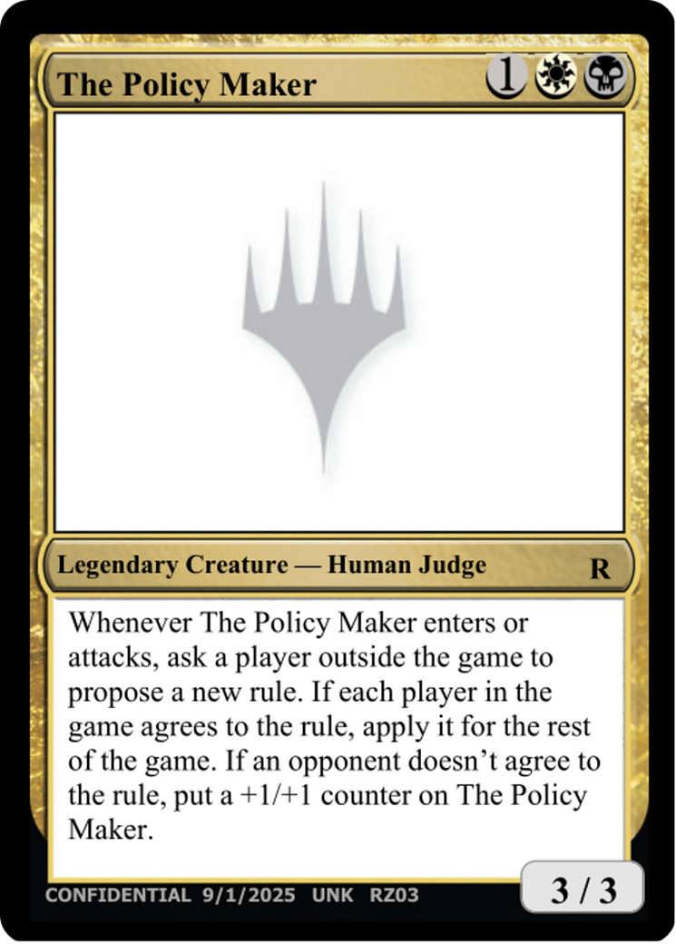 The Policy Maker [Unknown Event] | Total Play