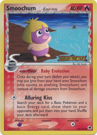 Smoochum (64/101) (Delta Species) (Stamped) [EX: Dragon Frontiers] | Total Play
