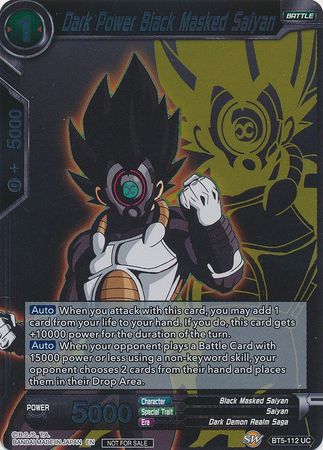 Dark Power Black Masked Saiyan (Event Pack 3 - 2019) (BT5-112_PR) [Promotion Cards] | Total Play