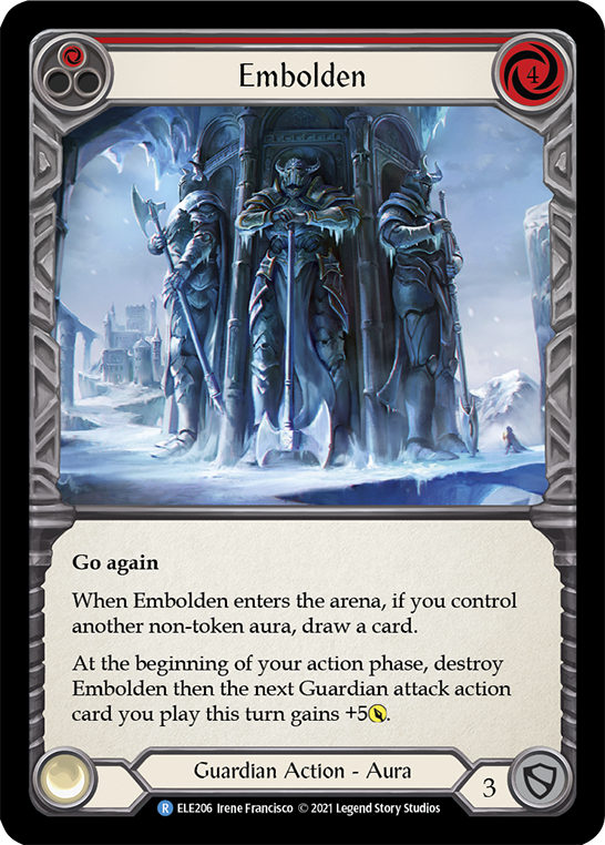 Embolden (Red) [ELE206] (Tales of Aria)  1st Edition Rainbow Foil | Total Play