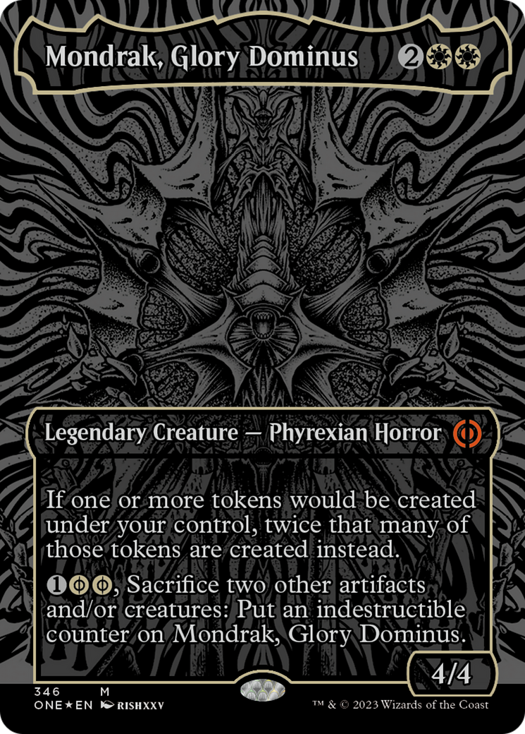 Mondrak, Glory Dominus (Oil Slick Raised Foil) [Phyrexia: All Will Be One] | Total Play