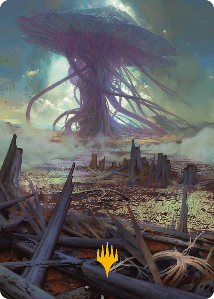 Swamp Art Card (Gold-Stamped Planeswalker Symbol) [Modern Horizons 3 Art Series] | Total Play