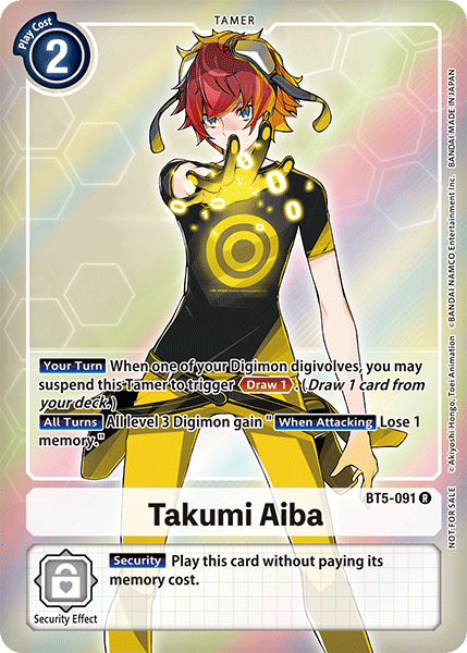 Takumi Aiba [BT5-091] (Buy-A-Box Promo) [Battle of Omni Promos] | Total Play