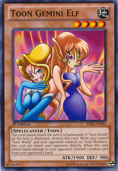 Toon Gemini Elf [BP02-EN033] Mosaic Rare | Total Play