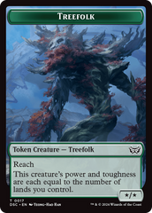 Treefolk // Spider Double-Sided Token [Duskmourn: House of Horror Commander Tokens] | Total Play