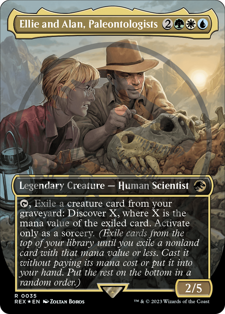 Ellie and Alan, Paleontologists (Emblem) (Borderless) [Jurassic World Collection Tokens] | Total Play