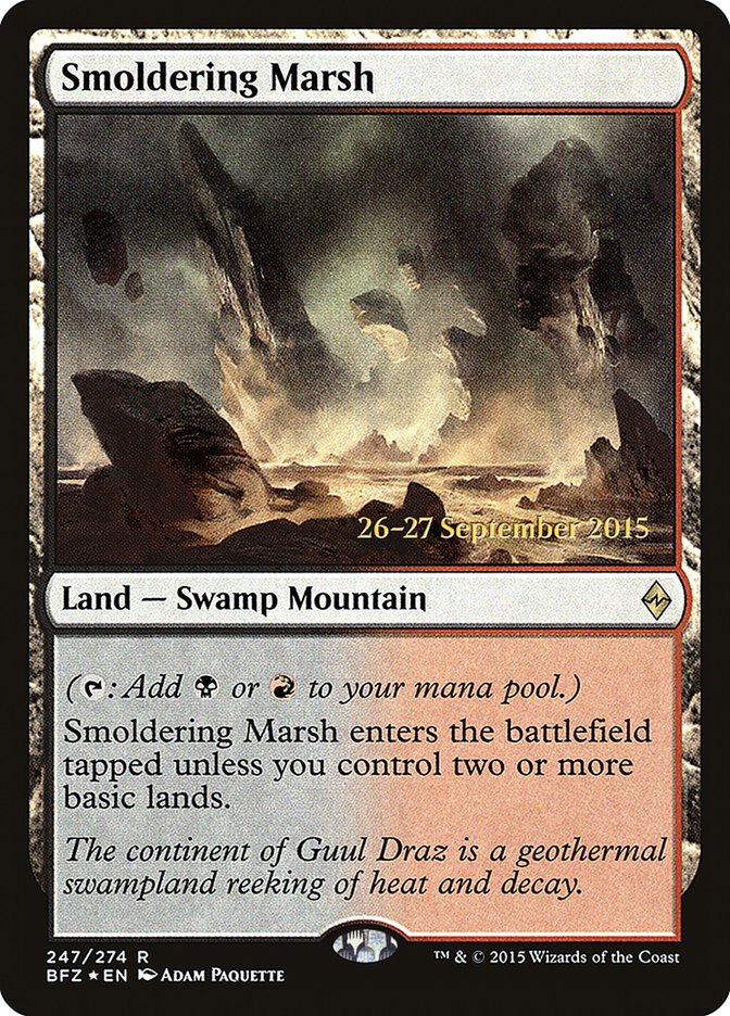 Smoldering Marsh [Battle for Zendikar Prerelease Promos] | Total Play