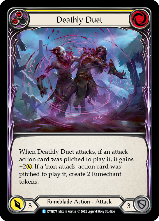 Deathly Duet (Yellow) [DYN177] (Dynasty)  Rainbow Foil | Total Play