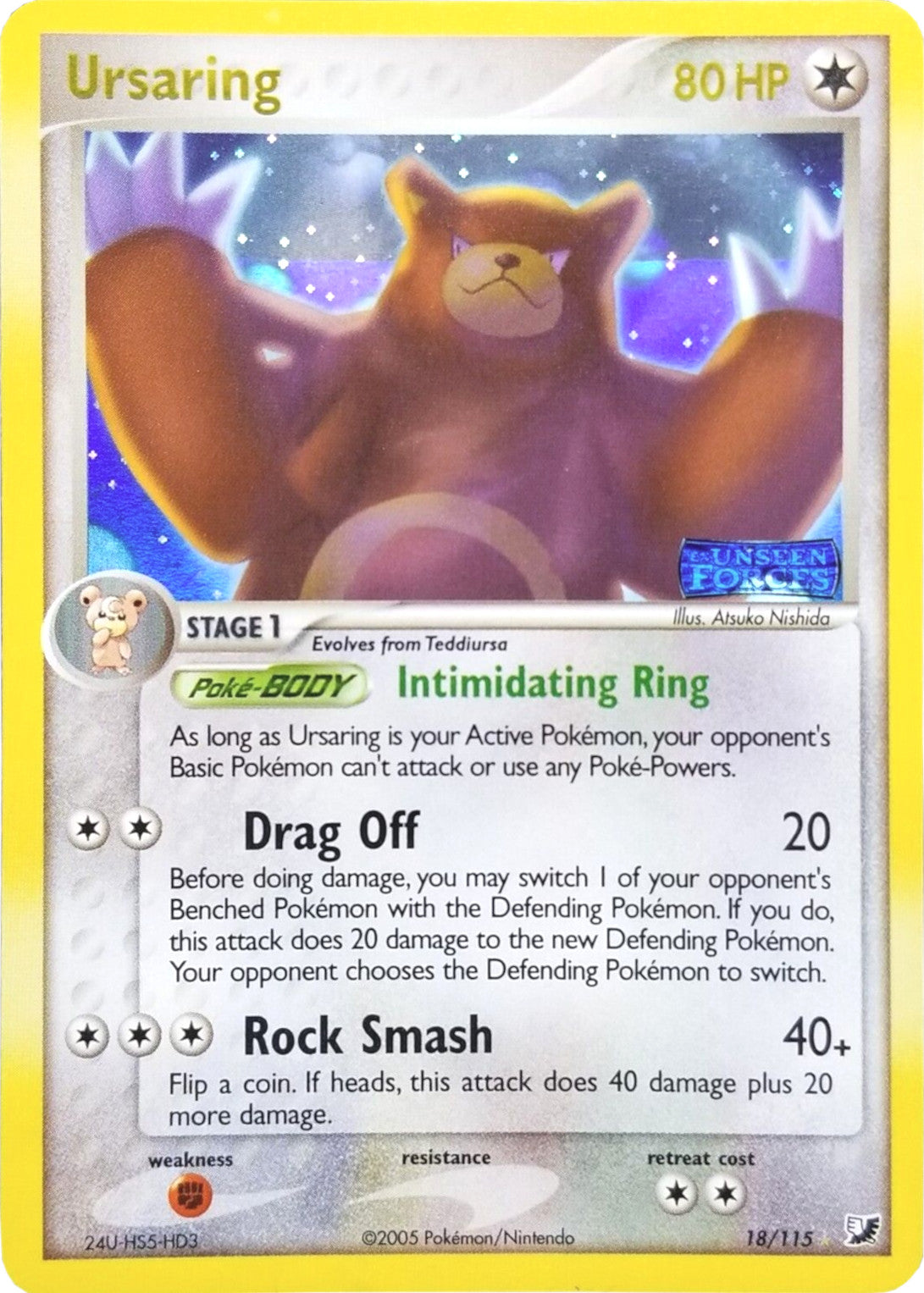 Ursaring (18/115) (Stamped) [EX: Unseen Forces] | Total Play