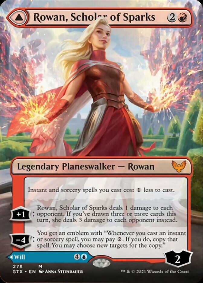 Rowan, Scholar of Sparks // Will, Scholar of Frost (Borderless) [Strixhaven: School of Mages] | Total Play