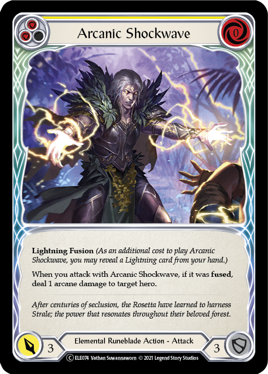 Arcanic Shockwave (Yellow) [U-ELE074] (Tales of Aria Unlimited)  Unlimited Rainbow Foil | Total Play
