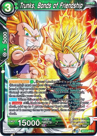 Trunks, Bonds of Friendship (BT11-079) [Vermilion Bloodline 2nd Edition] | Total Play