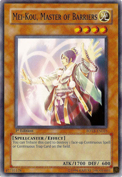 Mei-kou, Master of Barriers [FOTB-EN025] Common | Total Play