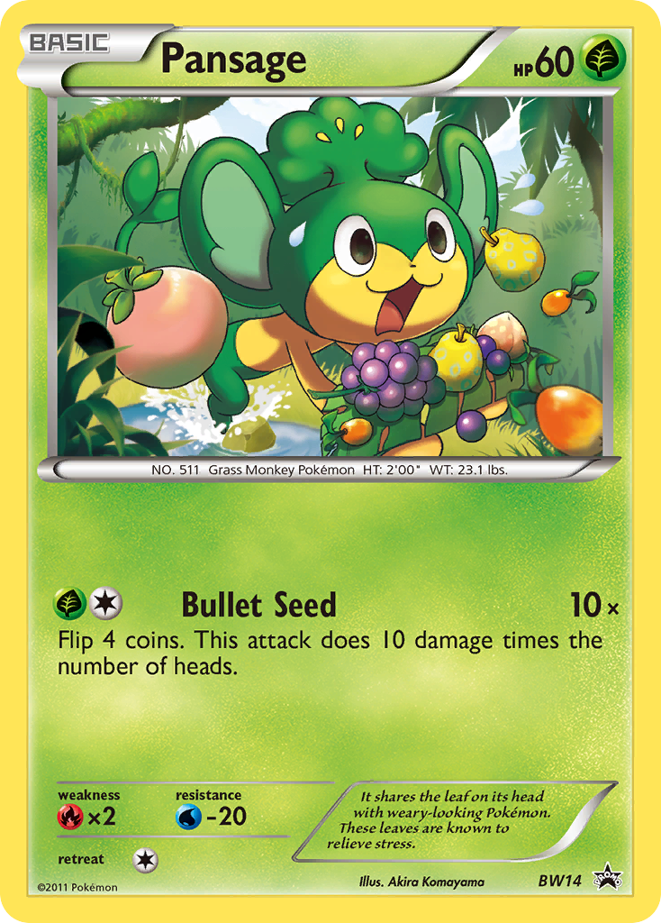 Pansage (BW14) [Black & White: Black Star Promos] | Total Play