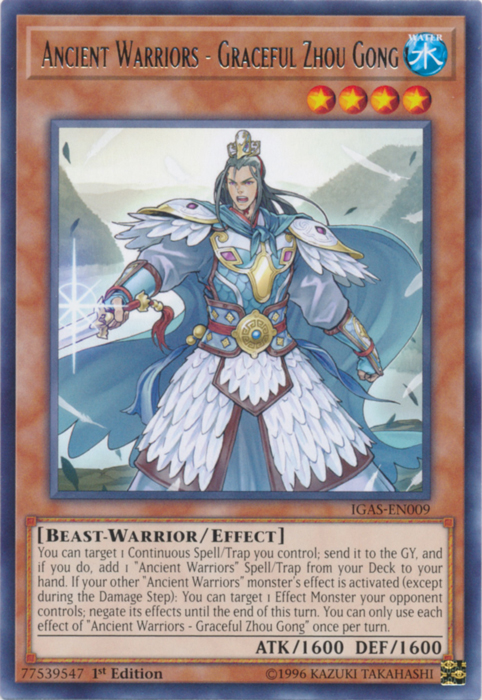 Ancient Warriors - Graceful Zhou Gong [IGAS-EN009] Rare | Total Play