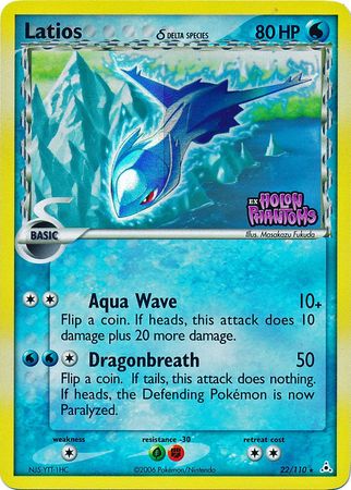 Latios (22/110) (Delta Species) (Stamped) [EX: Holon Phantoms] | Total Play