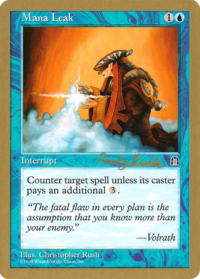 Mana Leak (Randy Buehler) [World Championship Decks 1998] | Total Play