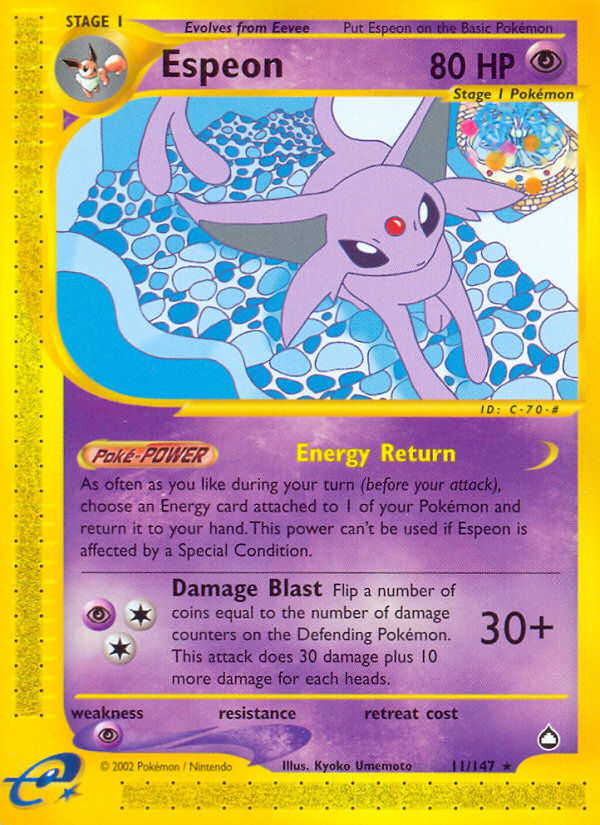 Espeon (11/147) [Aquapolis] | Total Play