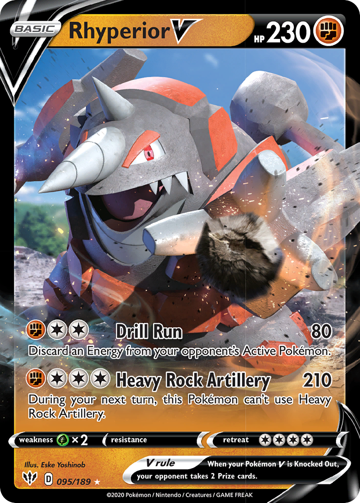 Rhyperior V (095/189) [Sword & Shield: Darkness Ablaze] | Total Play