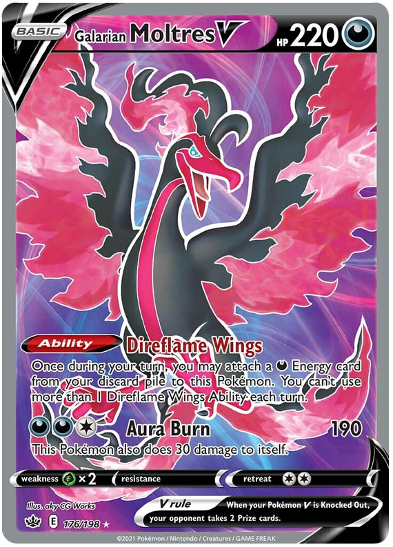 Galarian Moltres V (176/198) [Sword & Shield: Chilling Reign] | Total Play