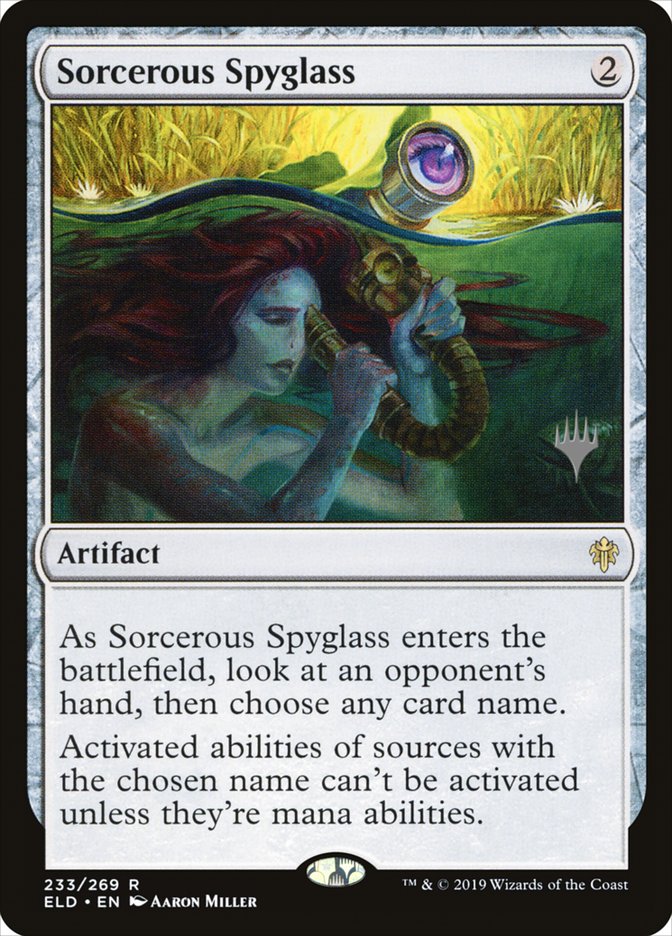Sorcerous Spyglass (Promo Pack) [Throne of Eldraine Promos] | Total Play