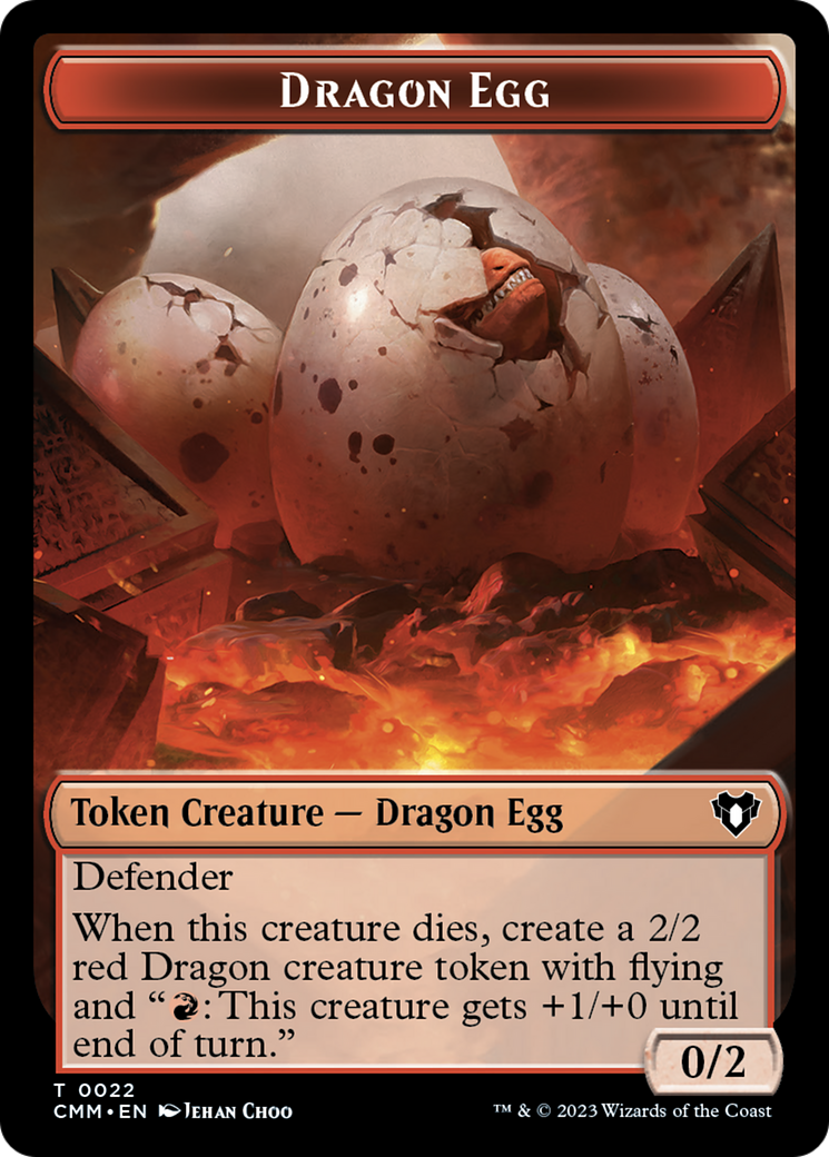 Dragon Egg Token [Commander Masters Tokens] | Total Play