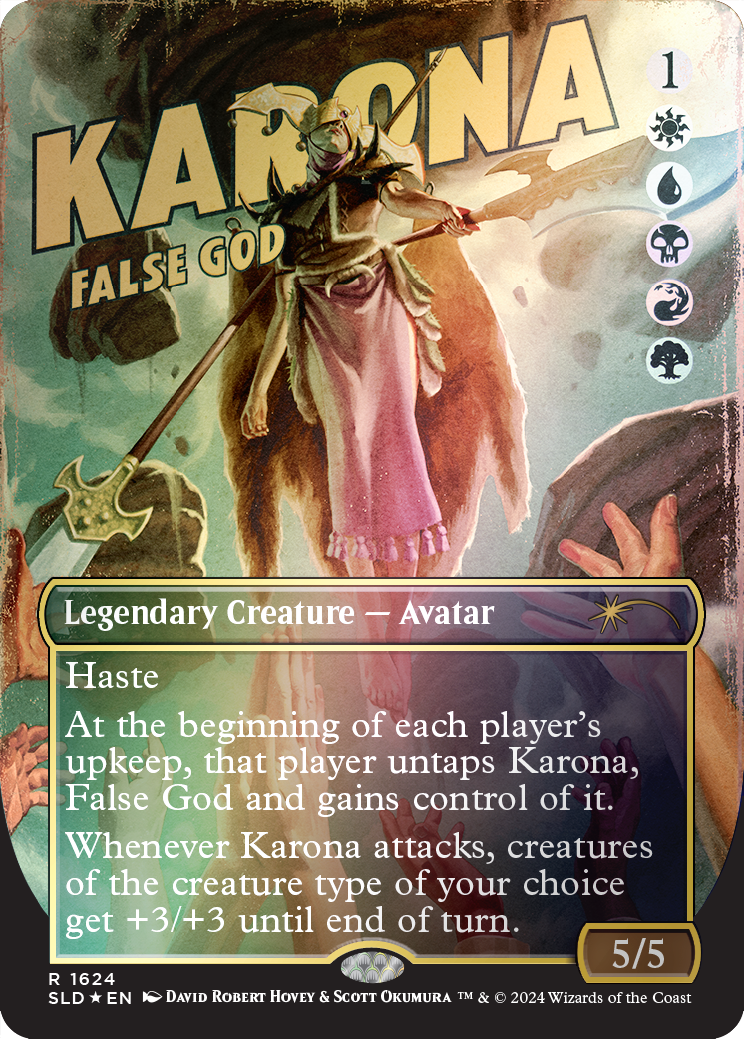 Karona, False God (Rainbow Foil) [Secret Lair Drop Series] | Total Play