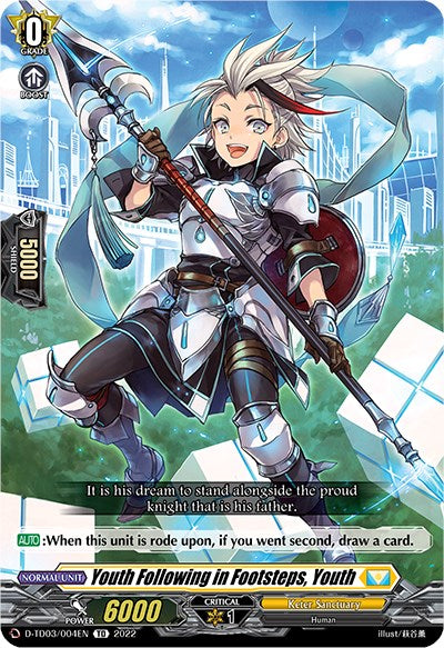 Youth Following in Footsteps, Youth (D-TD03/004EN) [Raika Koshiba -Skyfall Executors-] | Total Play
