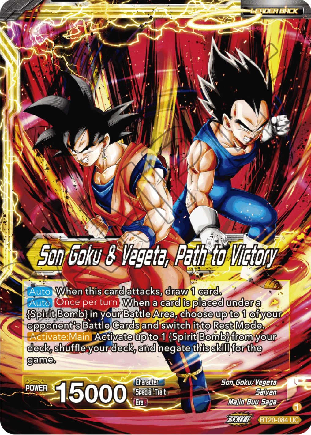 SS Vegito // Son Goku & Vegeta, Path to Victory (BT20-084) [Power Absorbed] | Total Play