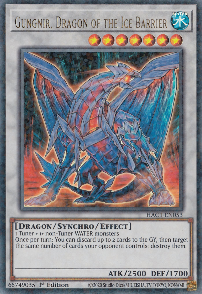 Gungnir, Dragon of the Ice Barrier (Duel Terminal) [HAC1-EN053] Parallel Rare | Total Play