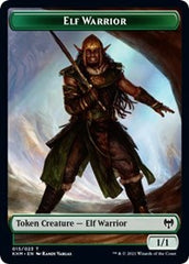 Elf Warrior // Dragon Double-Sided Token [Kaldheim Tokens] | Total Play