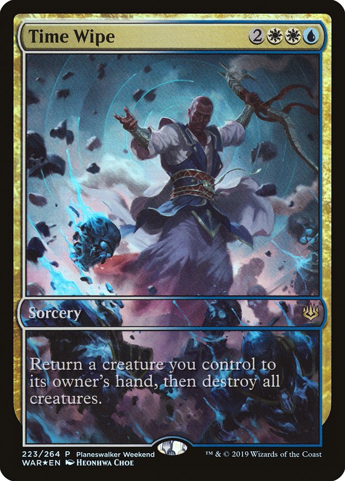 Time Wipe (Planeswalker Weekend) (Full Art) [War of the Spark Promos] | Total Play