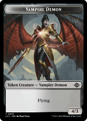 Vampire (0014) // Vampire Demon Double-Sided Token [The Lost Caverns of Ixalan Commander Tokens] | Total Play